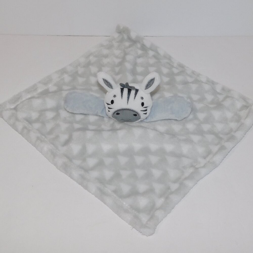 Activities by Baby mode Zebra Security blanket Plush Gray White baby Lovey